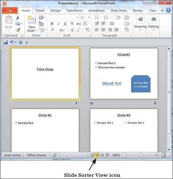 explain any four views in powerpoint presentation