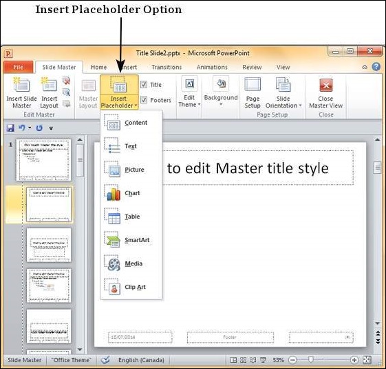 slide master powerpoint