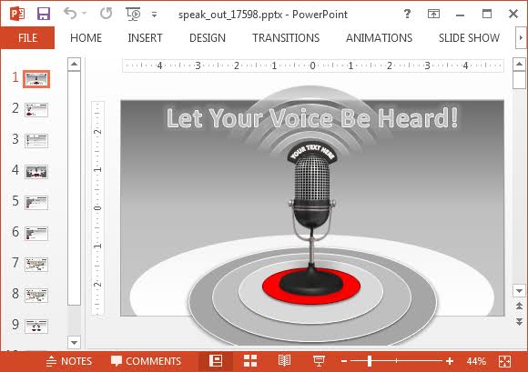 powerpoint presentation voice reader