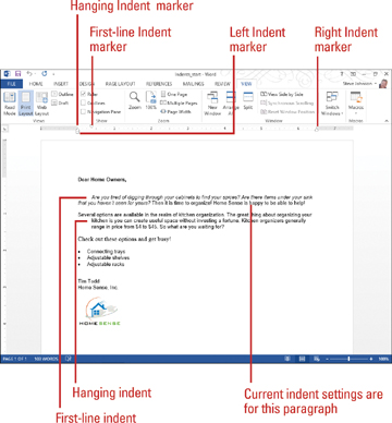 How to use Indent in MS Word